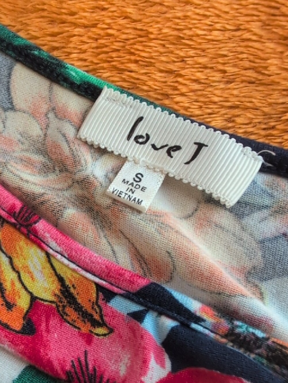 love J Floral Stripe Midi Dress in Navy, Pink, Yellow, Green - Picture 2 of 4